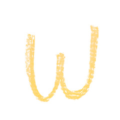 Single hand drawn letter isolated