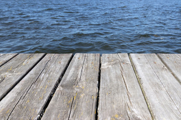 Old small pier over the lake