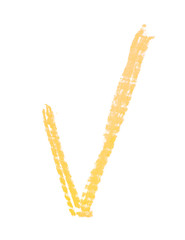 Hand drawn yes tick mark sign