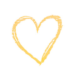 Hand drawn heart shape isolated
