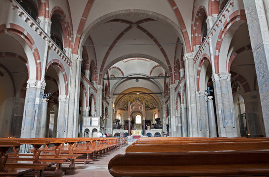 Milan - The nave of Saint Ambrosius church