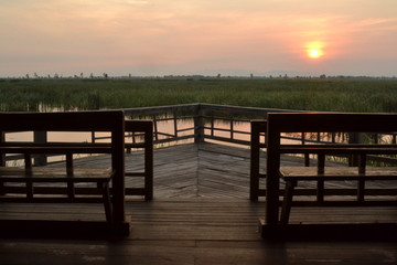 lake sunset