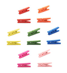 Single painted wooden clothespin