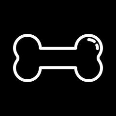 Knochen - Icon, Symbol, Piktogramm, Bildmarke, grafisches Element - schwarz, weiß - Web, Druck - Vektor