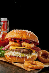 Surf and turf speciality burger