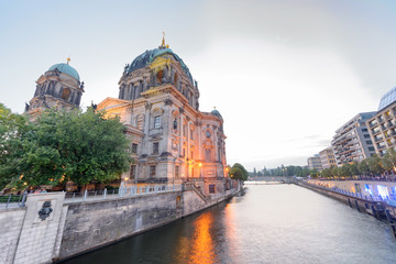 Sunset view of Berliner Dom. City Cathedral in summer © jovannig