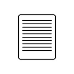 Document icon isolated. Notes, list