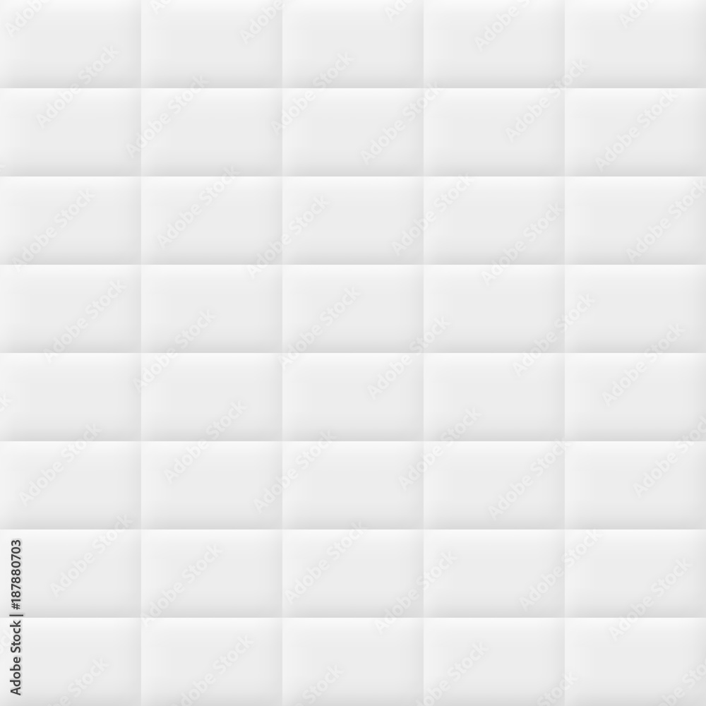 Poster White background with tiles. Vector seamless pattern.