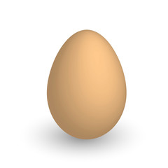 Egg in realistic natural color. Easter theme. 3D vector object.