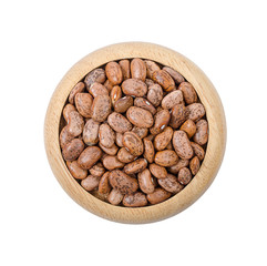Raw Organic cranberry bean.