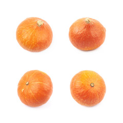 Ripe orange pumpkin isolated