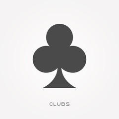 Silhouette icon clubs