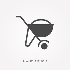 Silhouette icon hand truck