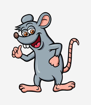 Rat or mouse animal cartoon character illustration. Good use for mascot, logo, icon, sign, sticker or any design you want.