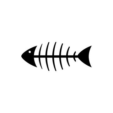 Silhouette fish vector icon