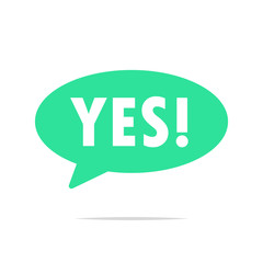 Yes speech bubble vector