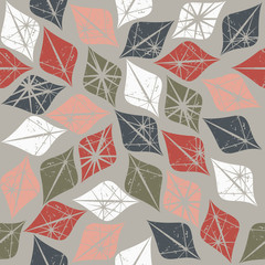 Retro seamless pattern with decorative elements