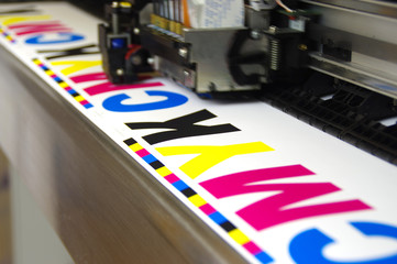 Plotter head printing CMYK