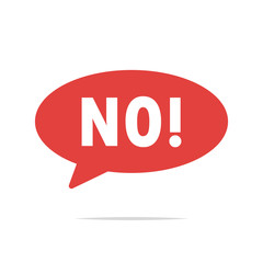 No speech bubble vector