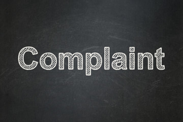 Fototapeta premium Law concept: text Complaint on Black chalkboard background