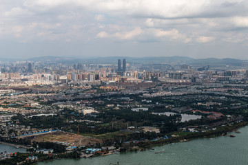 Fototapeta na wymiar Cityscape top view of Kunming, Kunming is capital of Yunnan province most famous city in CHINA