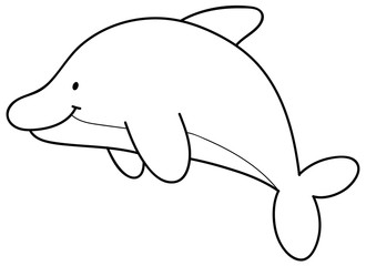 Niedlicher Delfin - Vektor-Illustration © Christine Wulf