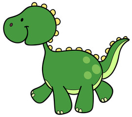 Niedlicher Dinosaurier - Vektor-Illustration