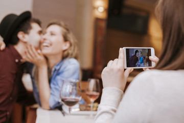 Young Girl In A Restaurant