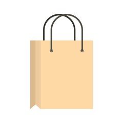 Shopping bag icon, flat style