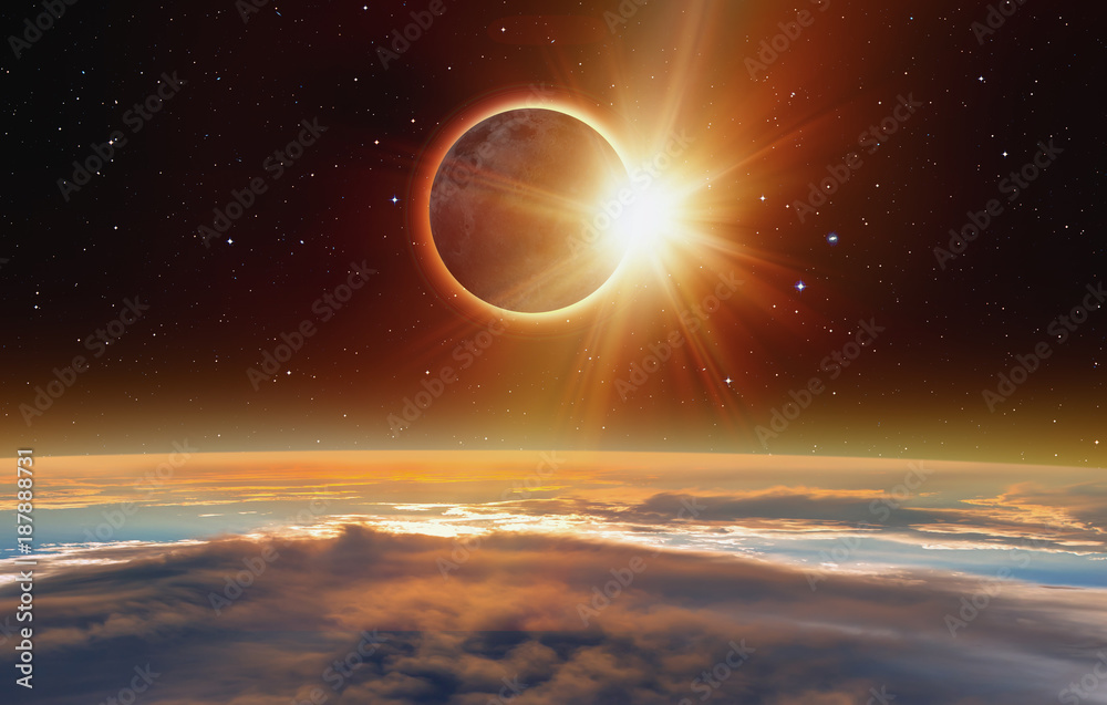 Aufkleber solar eclipse 