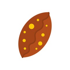 Fresh baked pastry icon, flat style
