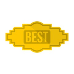 Best label icon, flat style
