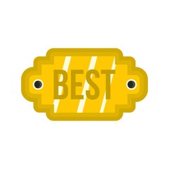 Golden label with the Best inscription icon