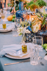 decorating cutlery in a restaurant