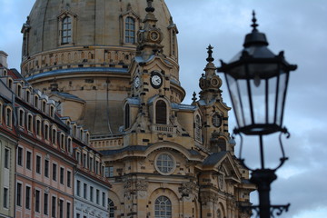 Fototapeta na wymiar Dresden, Old building view. City scape. 