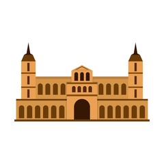 Castle icon, flat style