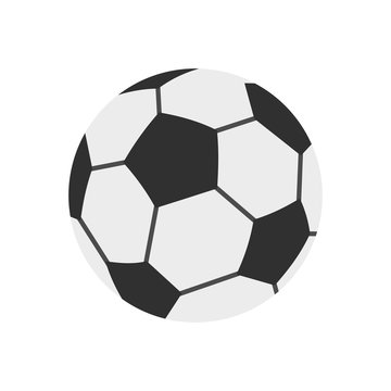 Soccer ball icon, flat style