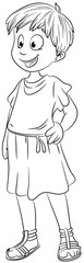Niedlicher römischer Junge - Vektor-Illustration