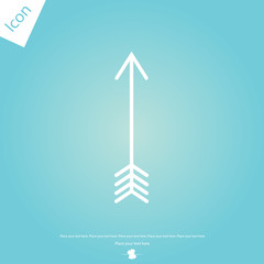 arrow feather line icon