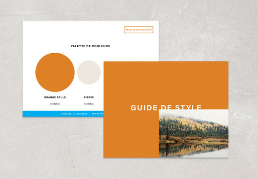 Mise en page basique de guide de style