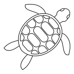 Tortoise icon, outline style