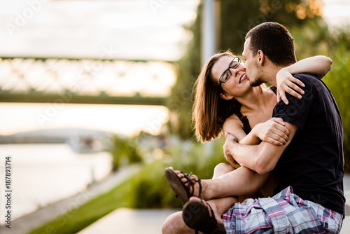 Romantic Couple Making Love Outside Romantic Couple Making Love Outside