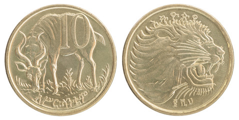 Ethiopian cents coin