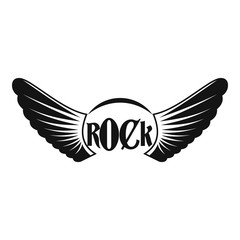 Rock icon, simple style