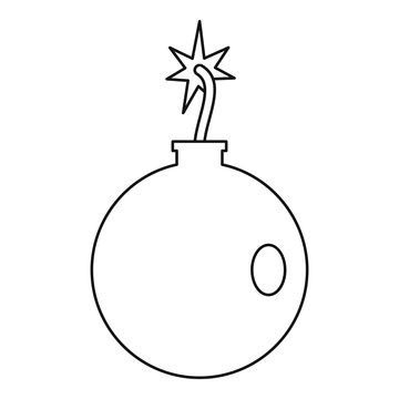 recommend clip art: Cannonball icon, outline style