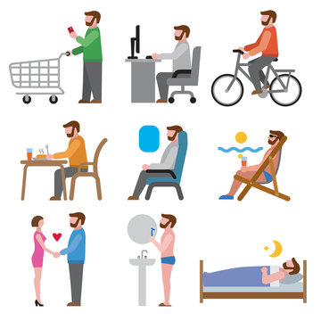 illustration of lifestyle icons