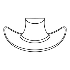 Cowboy hat icon, outline style