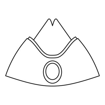 Forage cap icon, outline style