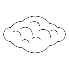 Curly cloud icon, outline style