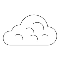 Rainy cloud icon, outline style